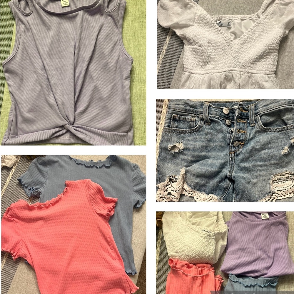 Bundle of 4 tops and 1 shorts. Girls sz 10-12 years